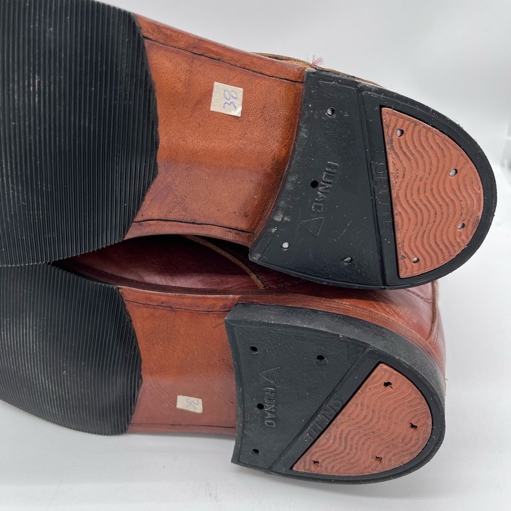 Genuine Leather Boots Size 38 Hunac Sole - Picture 8 of 8
